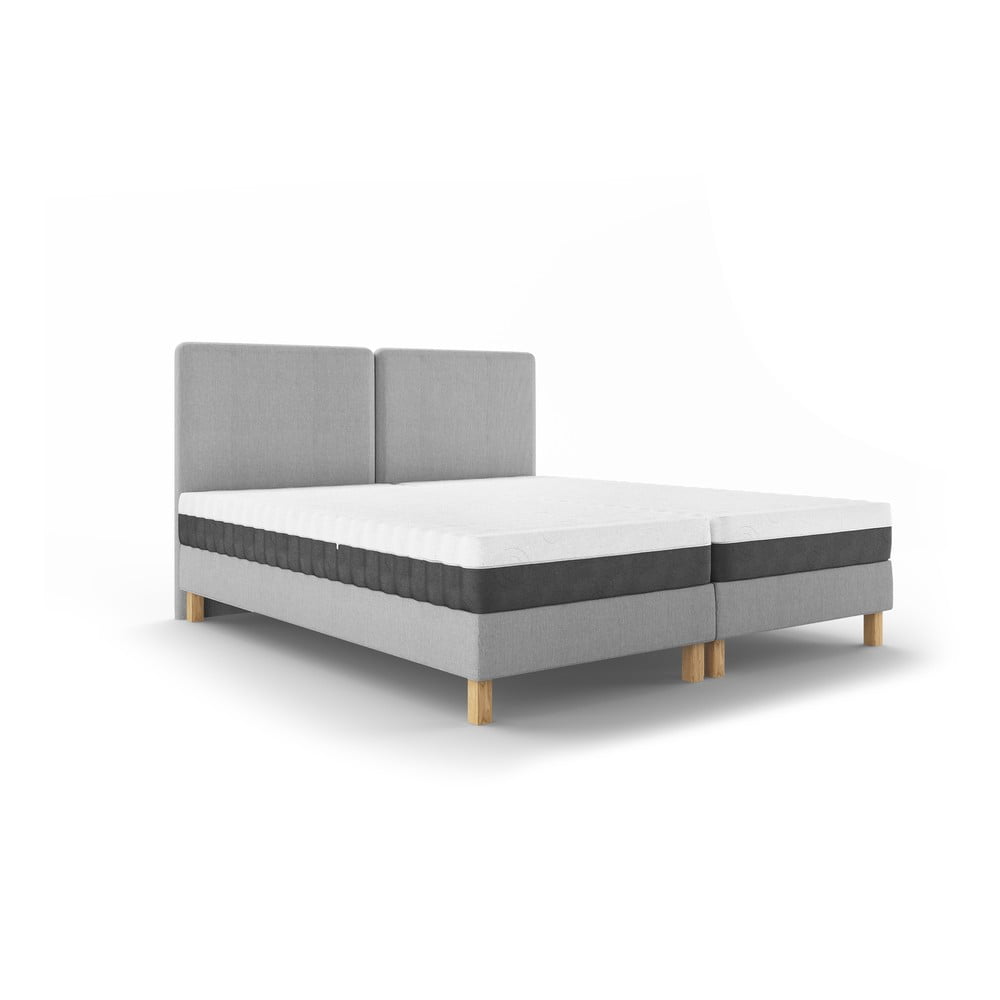 Svetlosivá dvojlôžková posteľ Mazzini Beds Lotus 160 x 200 cm
