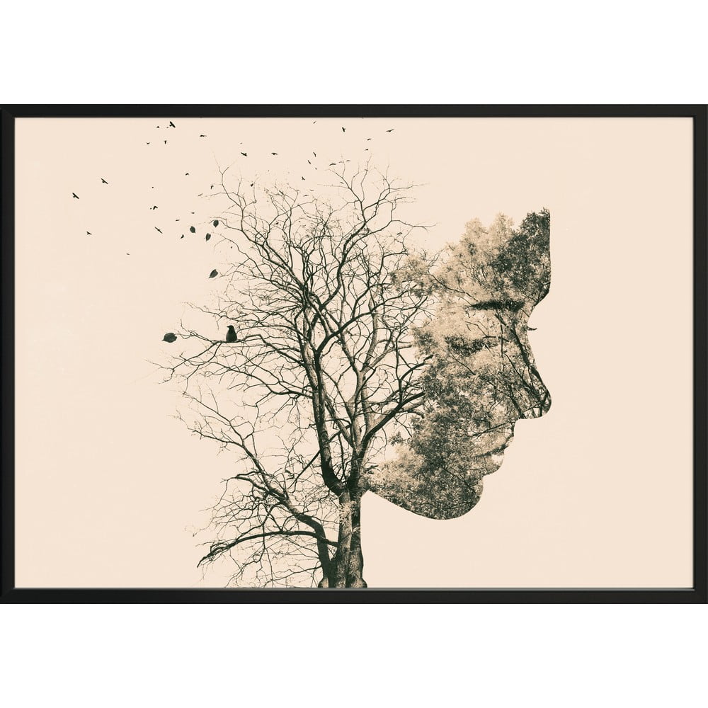 Plagát DecoKing Girl Silhouette Tree 50 x 40 cm