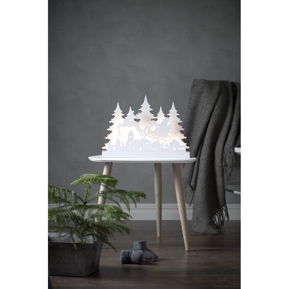Biela vianočná svetelná LED dekorácia Star Trading Grandy Reinders dĺžka 42 cm