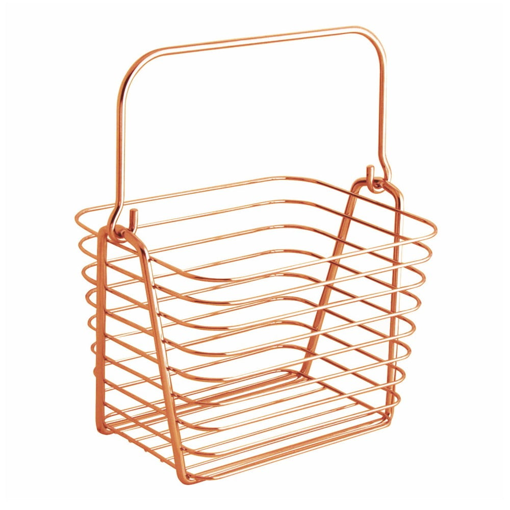 Oranžový kovový závesný košík InterDesign 215 x 19 cm