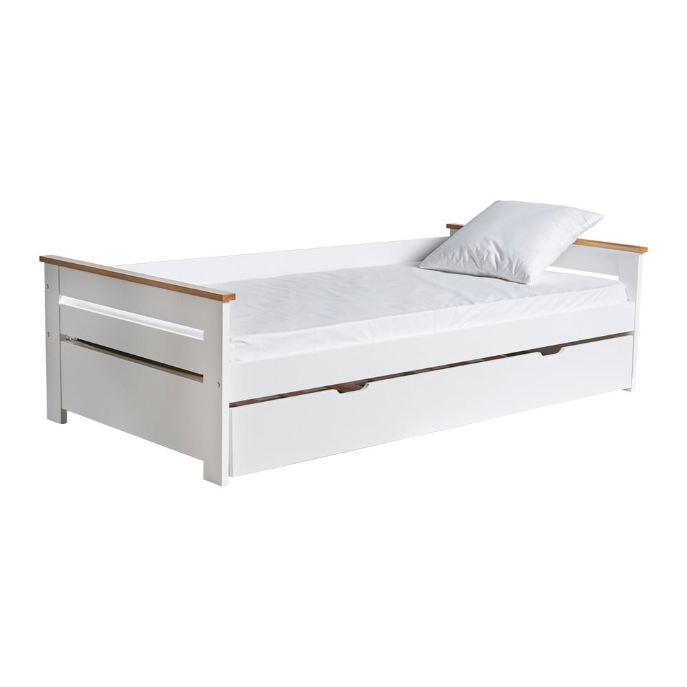 Biela rozkladacia posteľ Marckeric Lola 90 × 190 cm