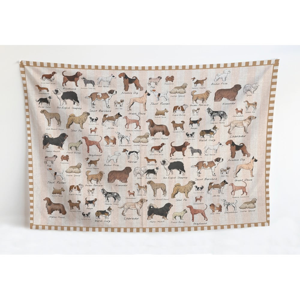 Bavlnená zmes Károvaný textil pre psov Little Nice Things 170 x 240 cm