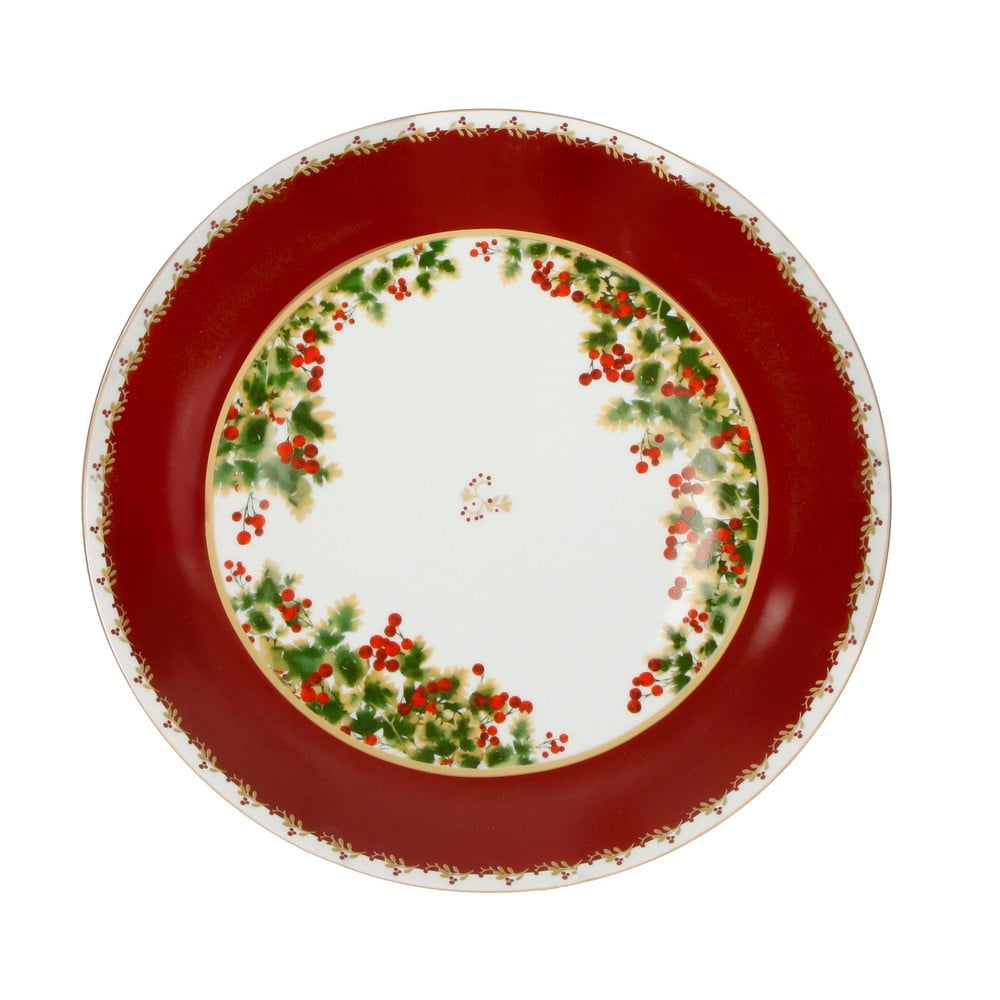 Porcelánový tanier s vianočným motívom Brandani Le Bacche ⌀ 305 cm